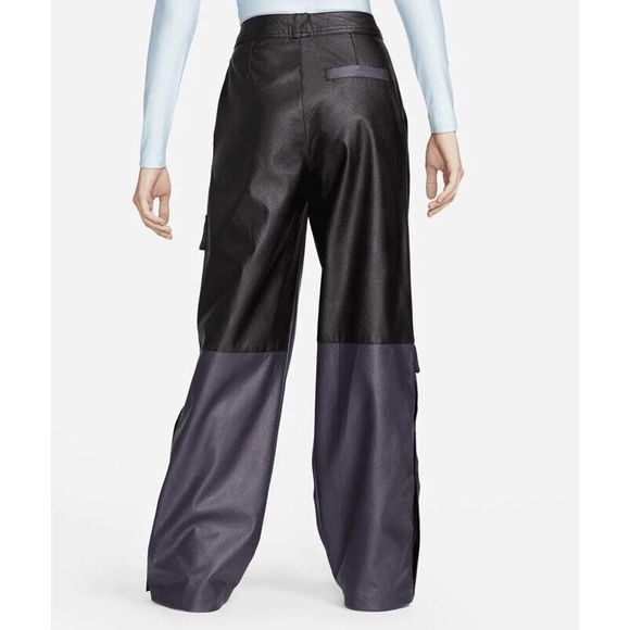 Air Jordan Classics 2.0 Luxe Plush Faux Leather Pants DJ2719-010 Size Small New - Picture 2 of 7